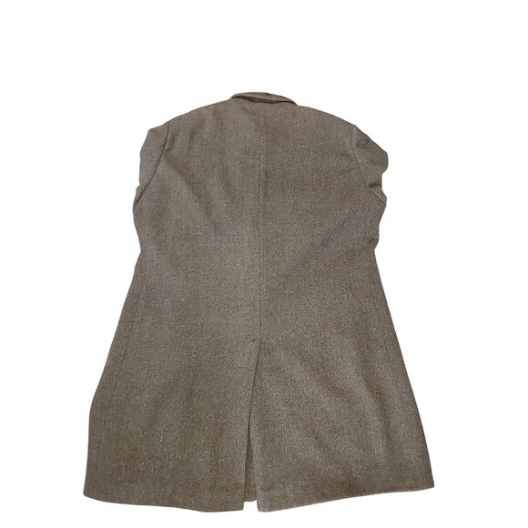 Lauren Ralph Lauren Brown Wool Blend Overcoat With Button Front Lined Interior - Picture 8 of 16